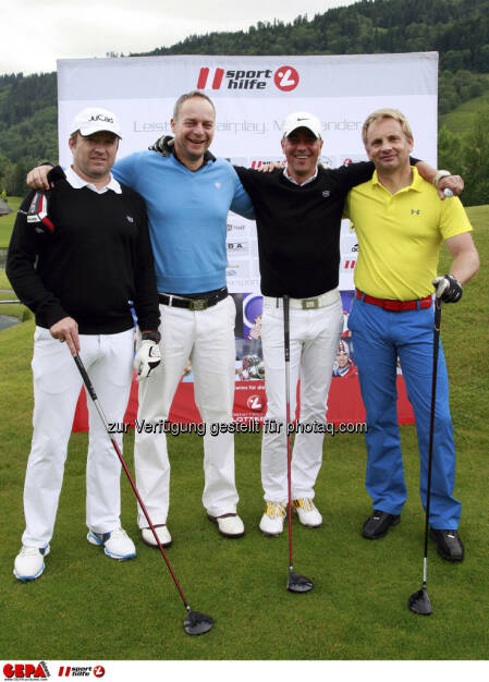 Sporthilfe Golf Trophy, GCC Schladming. Franz Huber, Uwe Zisser, Christian Bauchinger und Harald Rodler, Foto: GEPA pictures/ Harald Steiner (17.06.2013) 