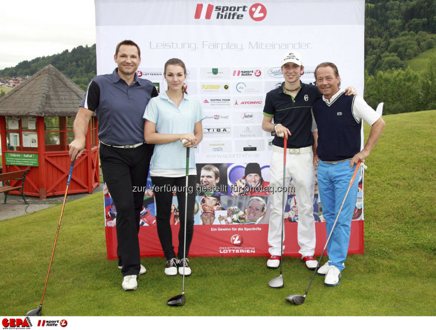 Sporthilfe Golf Trophy, GCC Schladming. Juergen Hofer, Ariana Horn, Daniel Gehbauer und Christian Gehbauer, Foto: GEPA pictures/ Harald Steiner