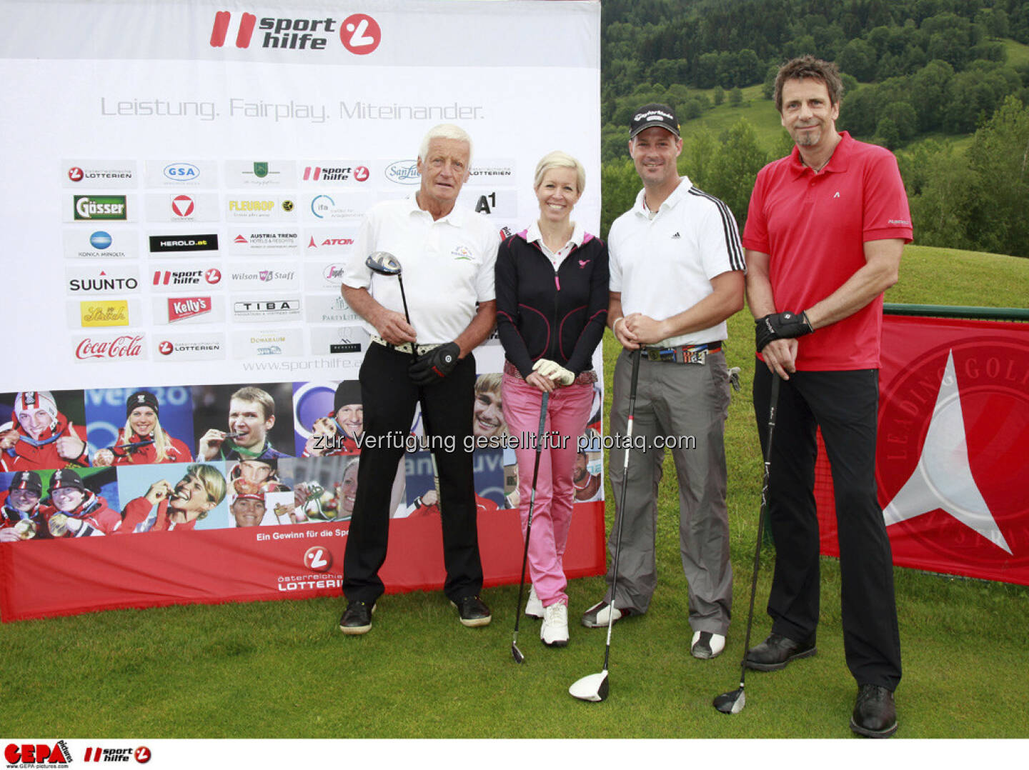 Sporthilfe Golf Trophy, GCC Schladming. Robert Tritscher, Heidi Neururer, Georg Wernicke und Michael Etschmaier, Foto: GEPA pictures/ Harald Steiner