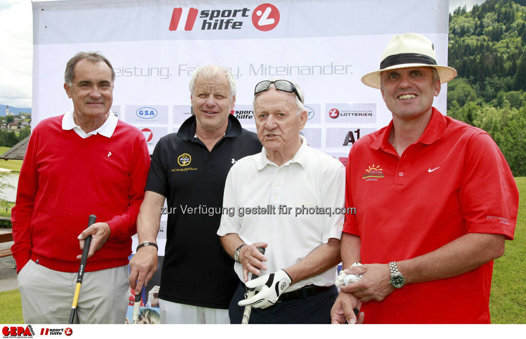 Sporthilfe Golf Trophy, GCC Schladming. Franz Wittmann, Fred Steinacher, Karl Kahr und Armin Kogler, Foto: GEPA pictures/ Harald Steiner (17.06.2013) 