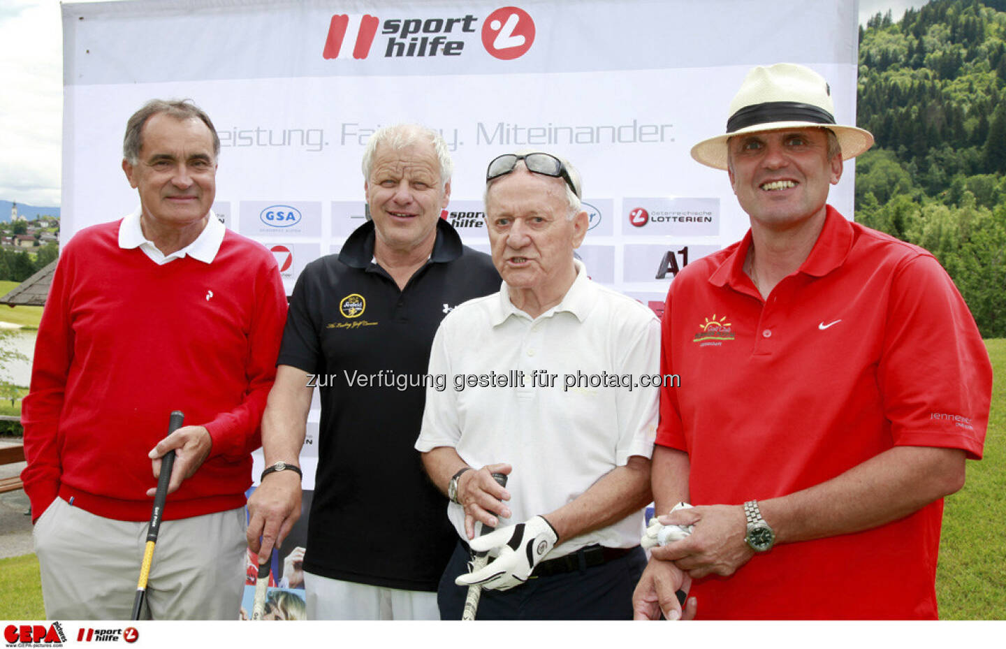 Sporthilfe Golf Trophy, GCC Schladming. Franz Wittmann, Fred Steinacher, Karl Kahr und Armin Kogler, Foto: GEPA pictures/ Harald Steiner