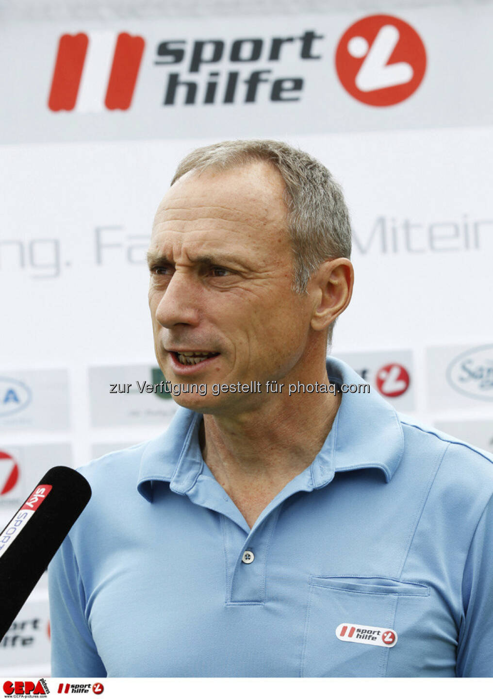 Sporthilfe Golf Trophy, GCC Schladming. Geschaeftsfuehrer Anton Schutti (Sporthilfe) beim Interview, Foto: GEPA pictures/ Harald Steiner