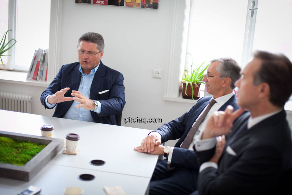 Karl-Heinz Strauss (Porr), Thomas Birtel (Strabag), Thomas Winkler (UBM), © Michaela Mejta/photaq.com (21.11.2018)
