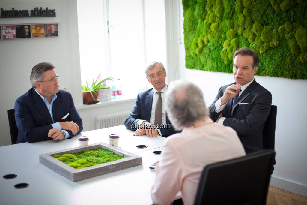 Karl-Heinz Strauss (Porr), Thomas Birtel (Strabag), Thomas Winkler (UBM), © Michaela Mejta/photaq.com (21.11.2018) 