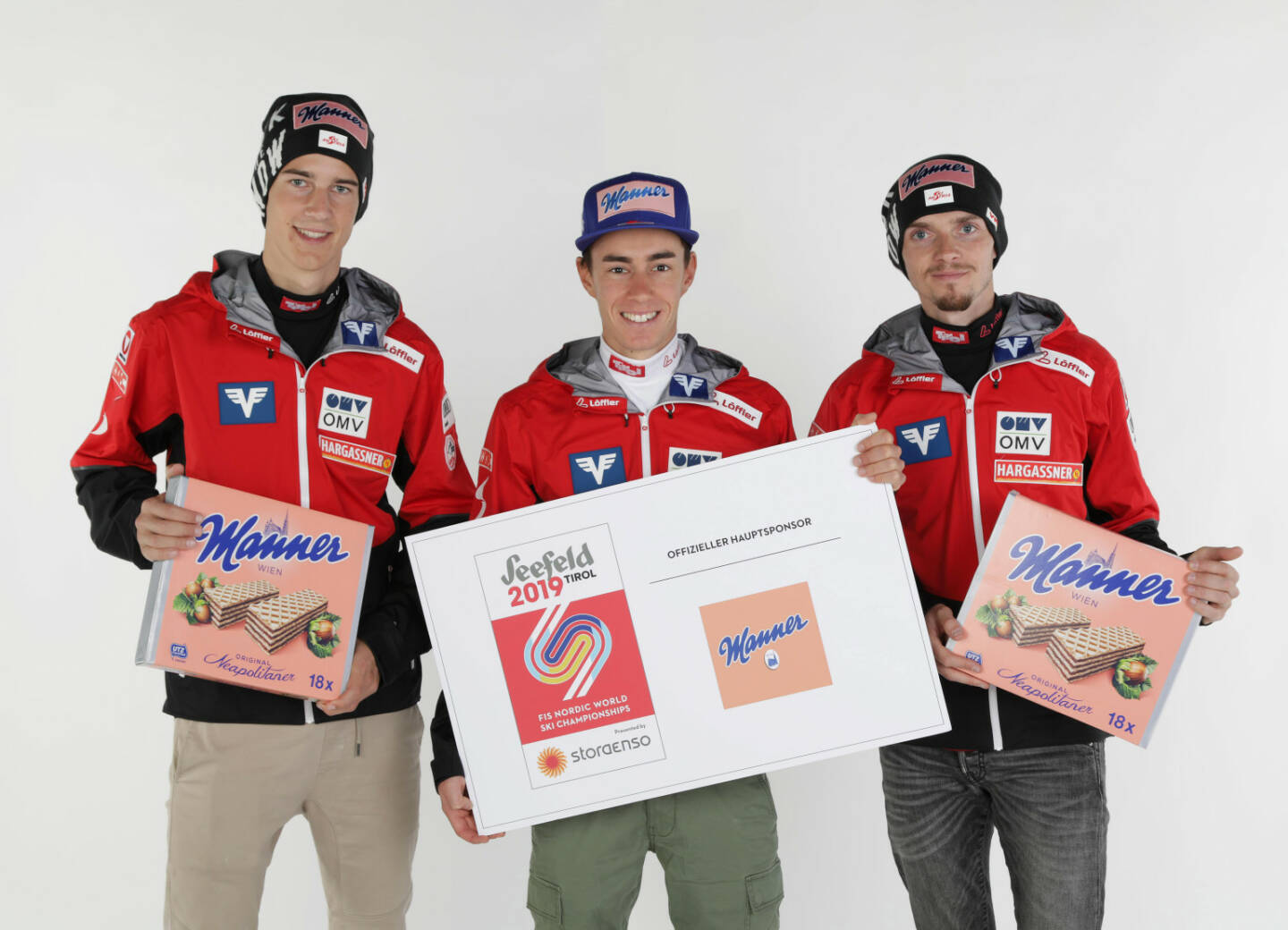 Manner, Skispringer, Mika Schwann, Stefan Kraft and Manuel Poppinger (AUT); Credit:  GEPA pictures/Manner
Photo: GEPA pictures/ Harald Steiner