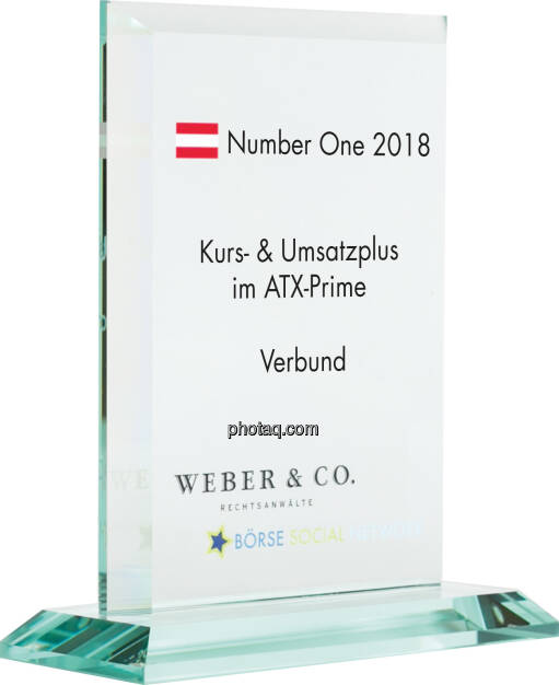 Number One Awards 2018 - Kurs- & Umsatzplus im ATX Prime Verbund, © photaq (14.01.2019) 