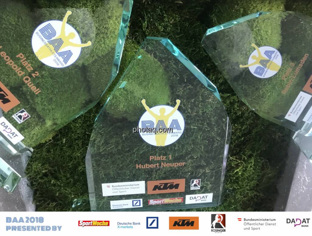 BAA 2018, Trophies, Platz 1, 2 ,3 - Moos, © photaq.com (16.01.2019)