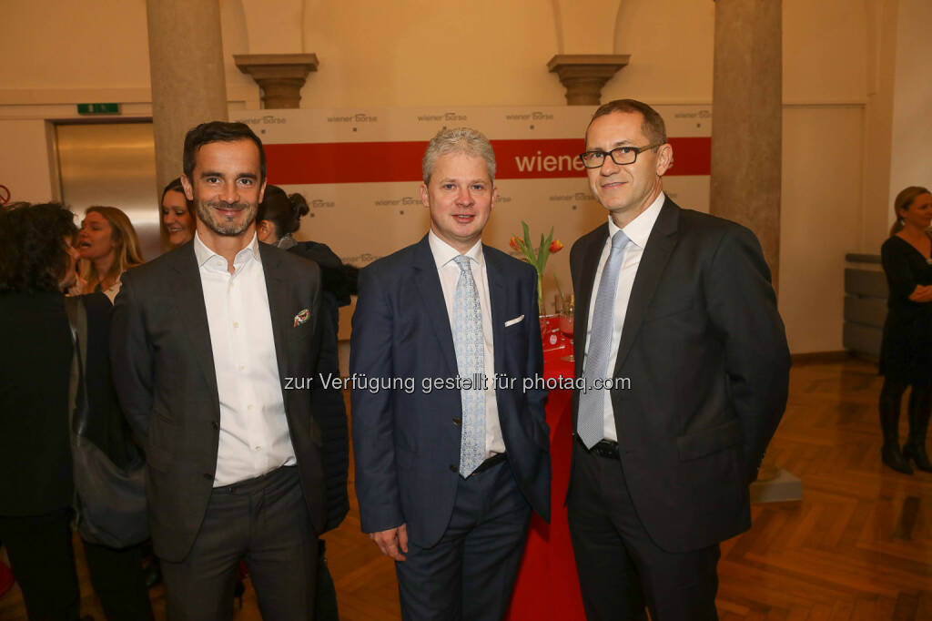 Andreas Grassauer (Marinomed, mitte), Günther Artner (Erste Group), © Wiener Börse AG/APA-Fotoservice/Hörmandinger Fotograf/in: Martin Hörmandinger bzw. Richard Tanzer (01.02.2019) 