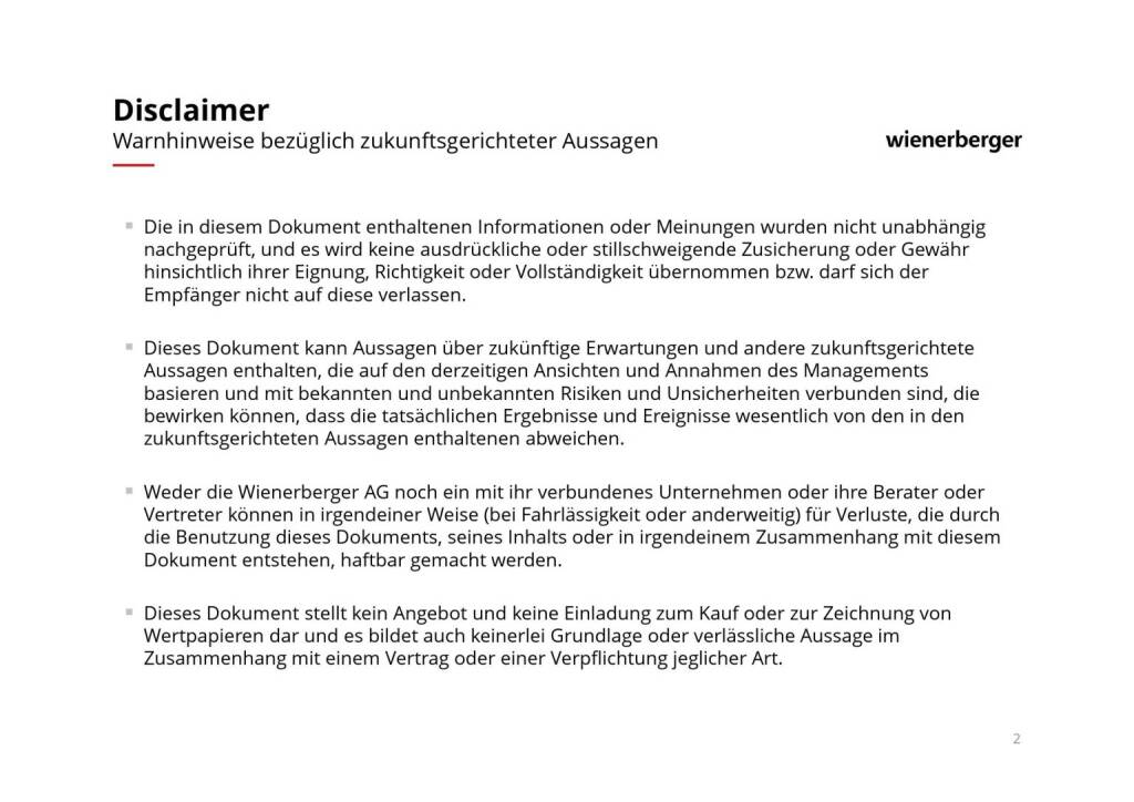 Wienerberger - Disclaimer (08.03.2019) 