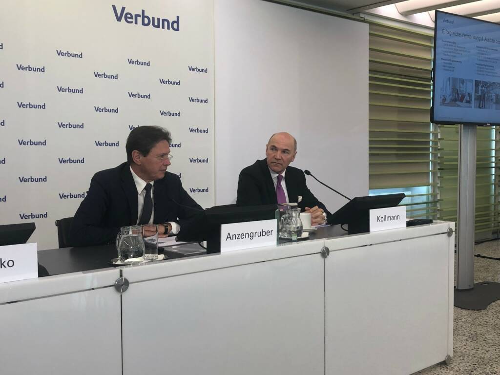 GJ 2018 Pressekonferenz mit Verbund-CEO Wolfgang Anzengruber und CFO Peter Kollmann (13.03.2019) 