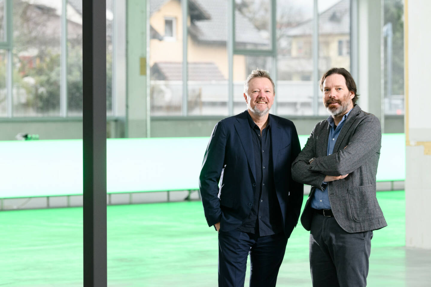 Zumtobel-Lichtforum: von links: Kjetil Trædal Thorsen und Patrick Lüth, Credit: Snøhetta