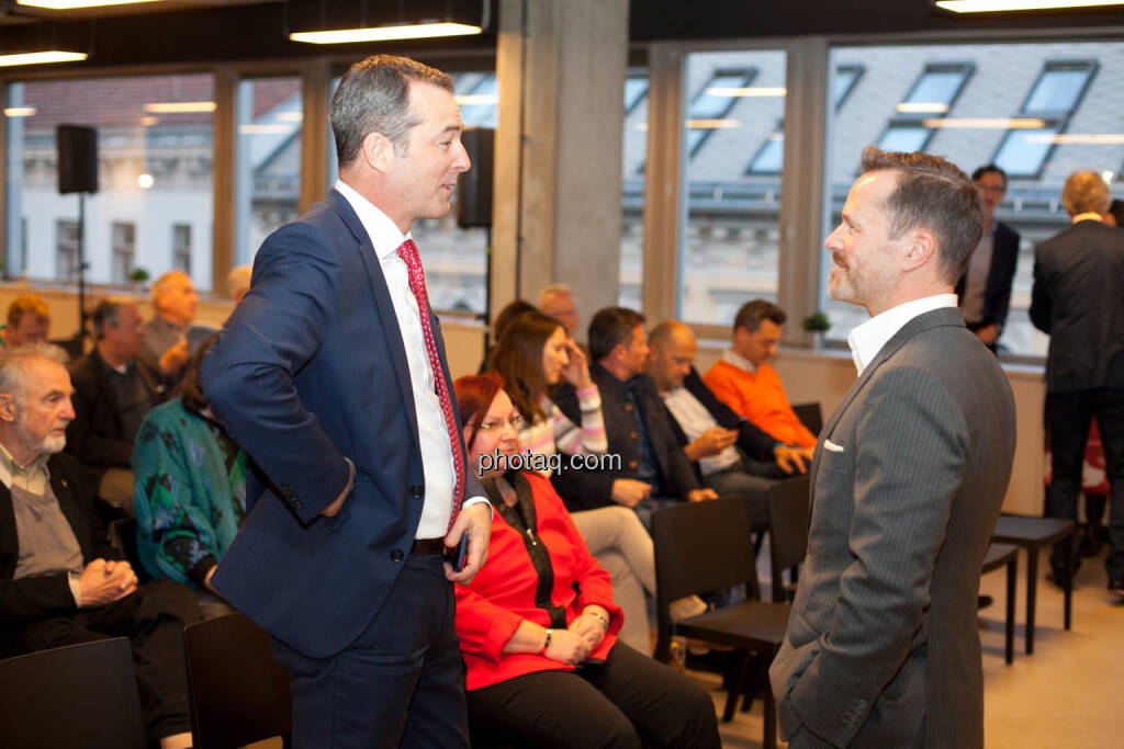 Pascal Schmidt (Marinomed), Bernhard Lehner (startup300), © Michaela Mejta, photaq.com  (19.03.2019) 