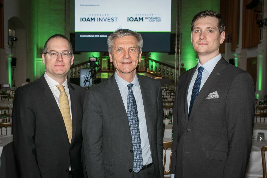 Spängler IQAM Investmentforum 2019 - Vorsprung durch Wissen im Faktor Investing: Michael Halling (Spängler IQAM Invest), Josef Zechner (Spängler IQAM Invest), Nils Hums (Gruppe Deutsche Börse), Credit: Spängler IQAM Invest (28.03.2019) 