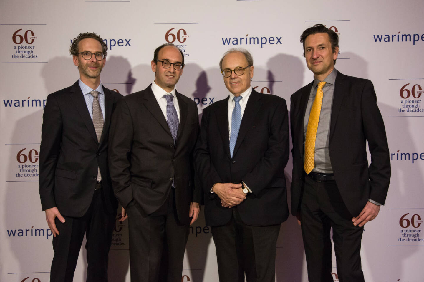 Warimpex feiert 60jähriges Firmenjubiläum, v.li. die Daniel Folian (CFO), Alexander Jurkowitsch (Vorstand), Franz Jurkowitsch (CEO), Florian Petrowsky (Vorstand), Fotocredit: Ula Tarasiewicz 