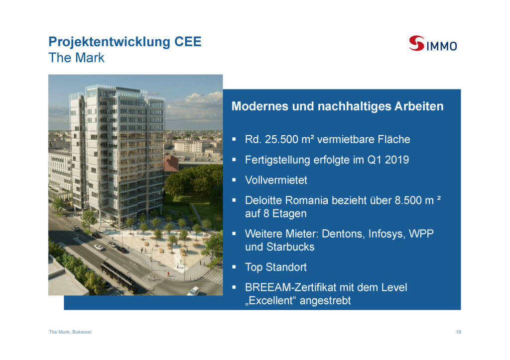 S Immo - Projektentwicklung CEE The Mark (03.04.2019) 