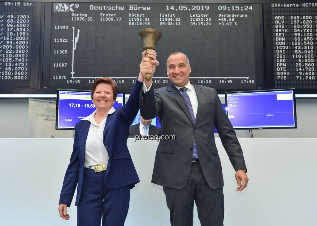 Frequentis-IPO an der Frankfurter Börse: Sylvia Bardach - CFO Frequentis, Norbert Haslacher - CEO Frequentis, Copyright: Joppen
Norbert Haslacher - CEO Frequentis (14.05.2019) 