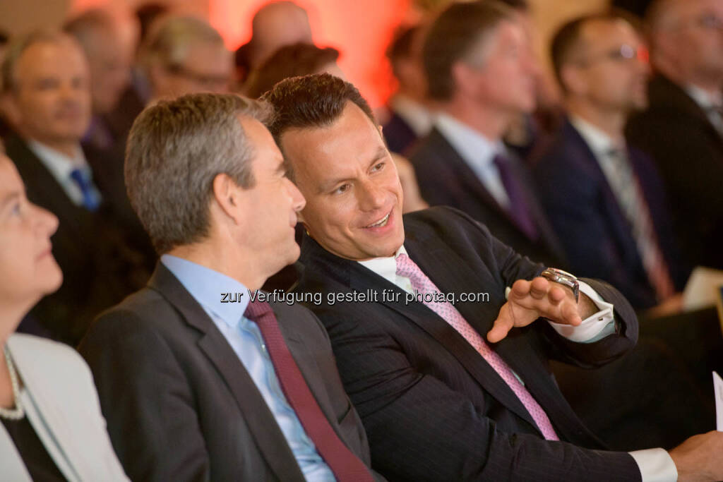 Hartwig Löger (Vizekanzler, Finanzminister), Christoph Boschan (Wiener Börse), © Wiener Börse AG/APA-Fotoservice (24.05.2019) 