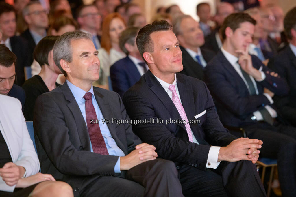 Hartwig Löger (Vizekanzler, Finanzminister), Christoph Boschan (Wiener Börse), © Wiener Börse AG/APA-Fotoservice (24.05.2019) 