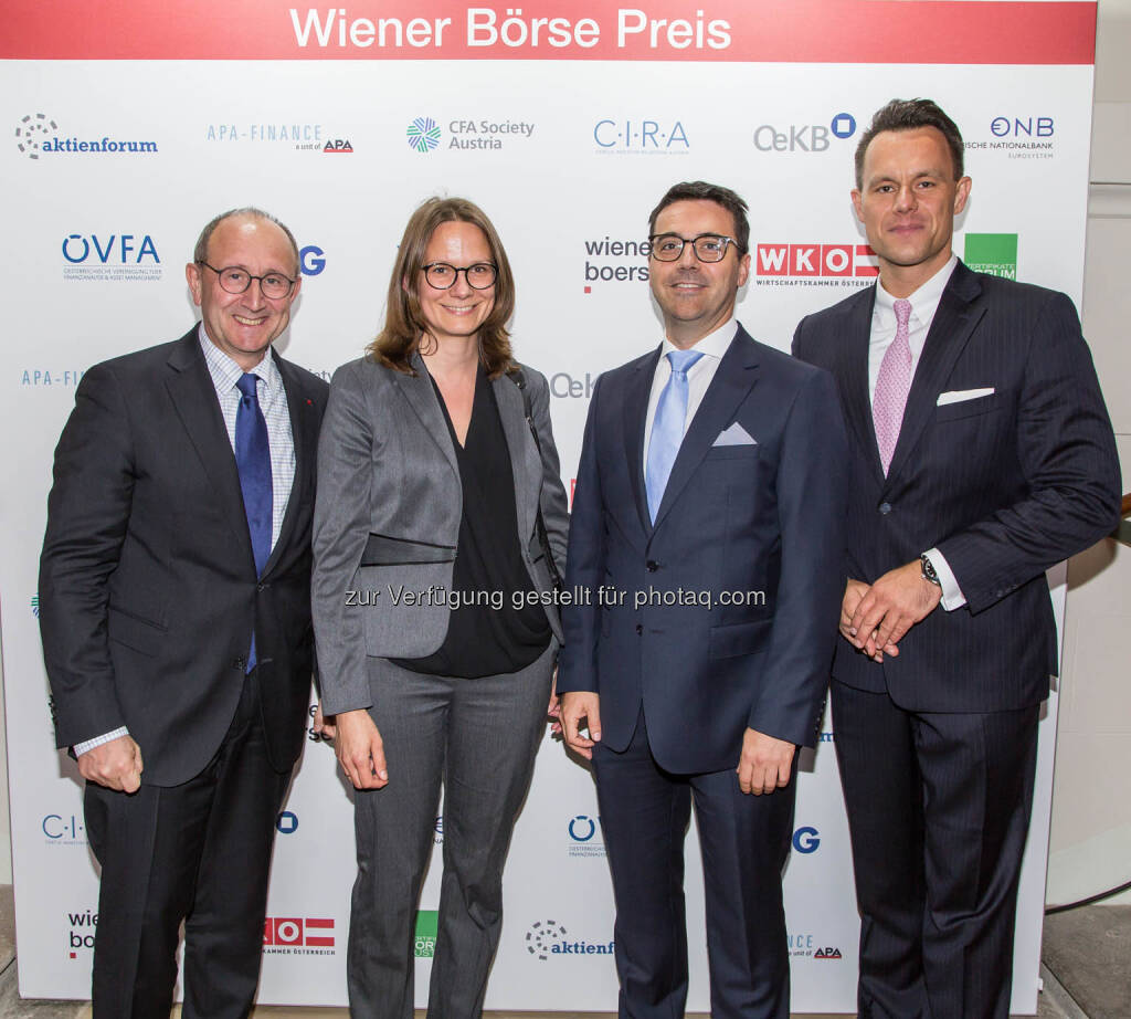 Ludwig Nießen (Wiener Börse), Judith Piplics (OeKB), Christoph Boschan (Wiener Börse), © Wiener Börse AG/APA-Fotoservice (24.05.2019) 