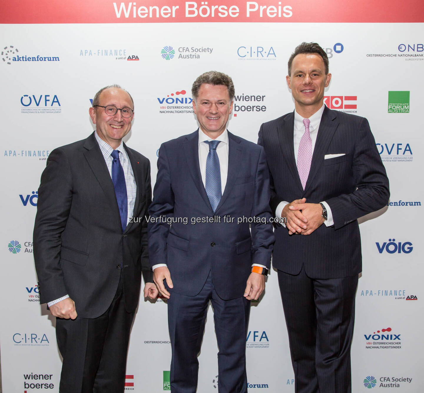 Ludwig Nießen (Wiener Börse), Wolfgang Aubrunner (OeKB), Christoph Boschan (Wiener Börse)