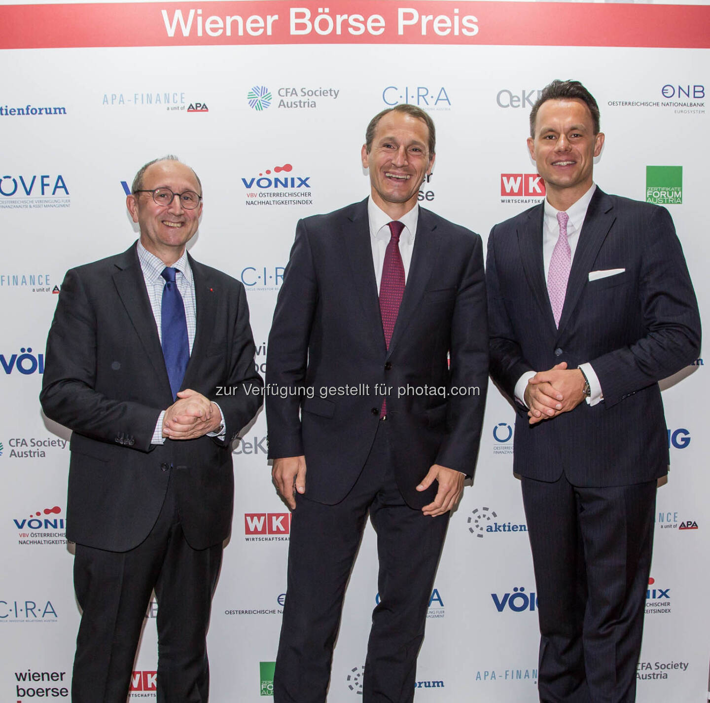 Ludwig Nießen (Wiener Börse), Stefan Dörfler (Erste Bank), Christoph Boschan (Wiener Börse)