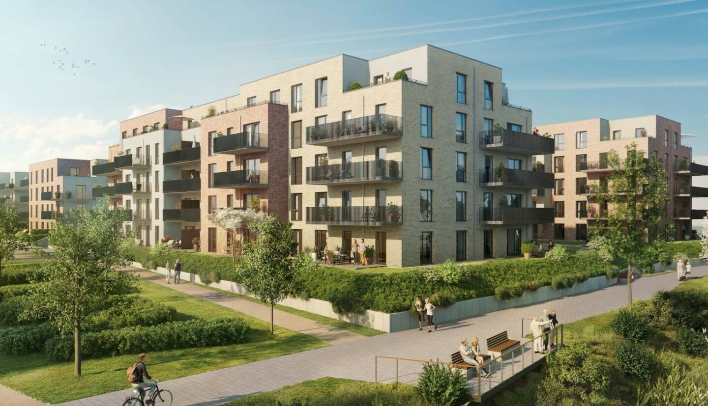 Das Immobilienprojekt Elbterrassen II direkt an der Elbe ist eine Kooperation der ZÜBLIN Direktion Nord (Strabag), des Projektentwicklers NORD PROJECT und der Bergedorf Bille Baugenossenschaft. Copyright:
DreiDesign Hamburg