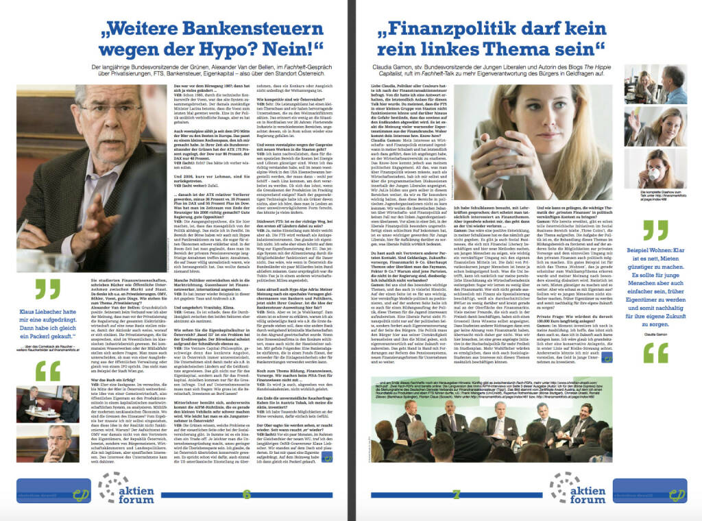 Alexander van der Bellen und Claudia Gamon im Fachheft 9, Mai 2013 (25.05.2019) 