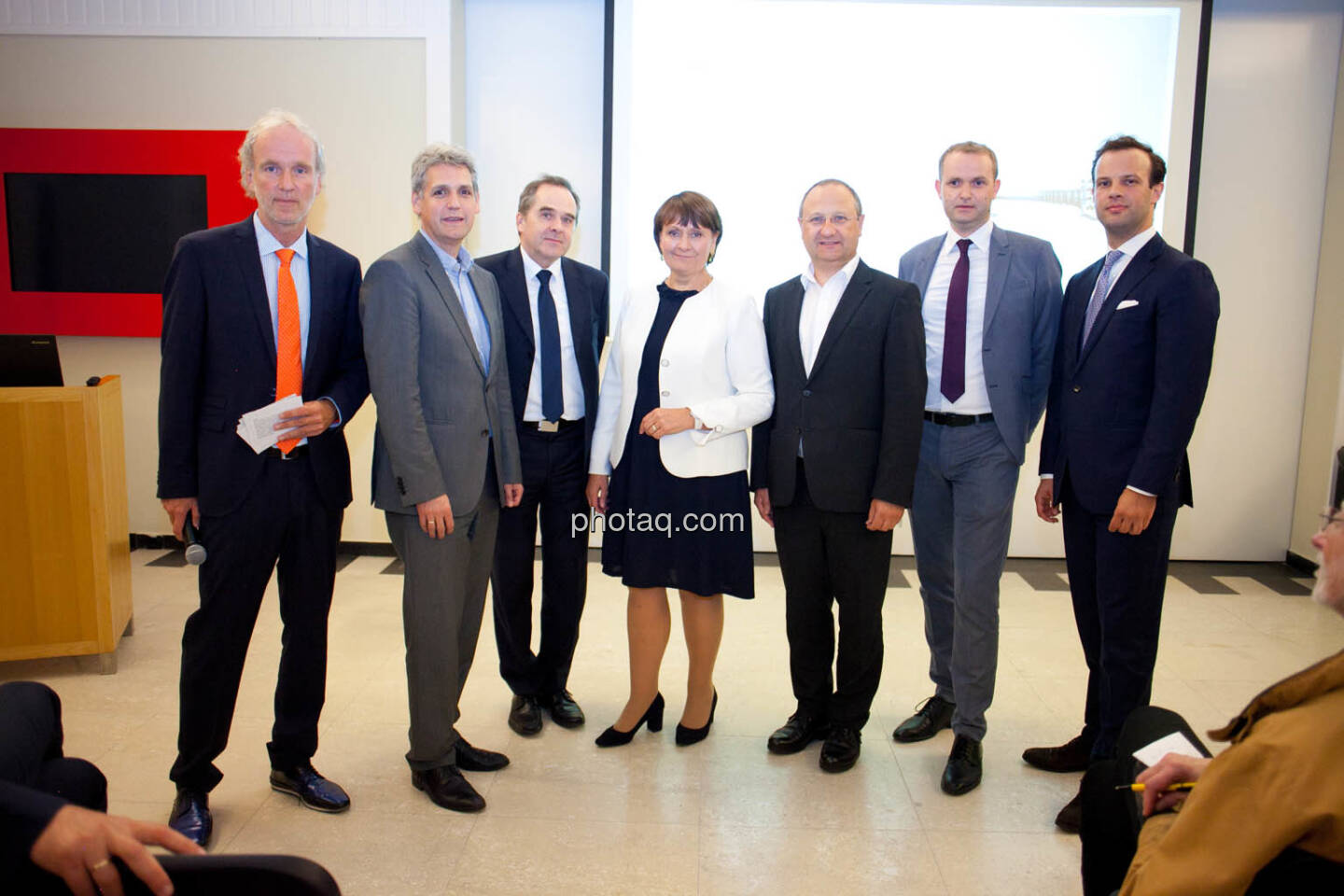 Christian Drastil (BSN), Michael Trcka (WEB), Wolfgang Matejka (Matejka & Partner), Herta Stockbauer (BKS), Paul Rettenbacher (Polytec), Hannes Haider (Agrana), Bojan Tadic (Fidelity)