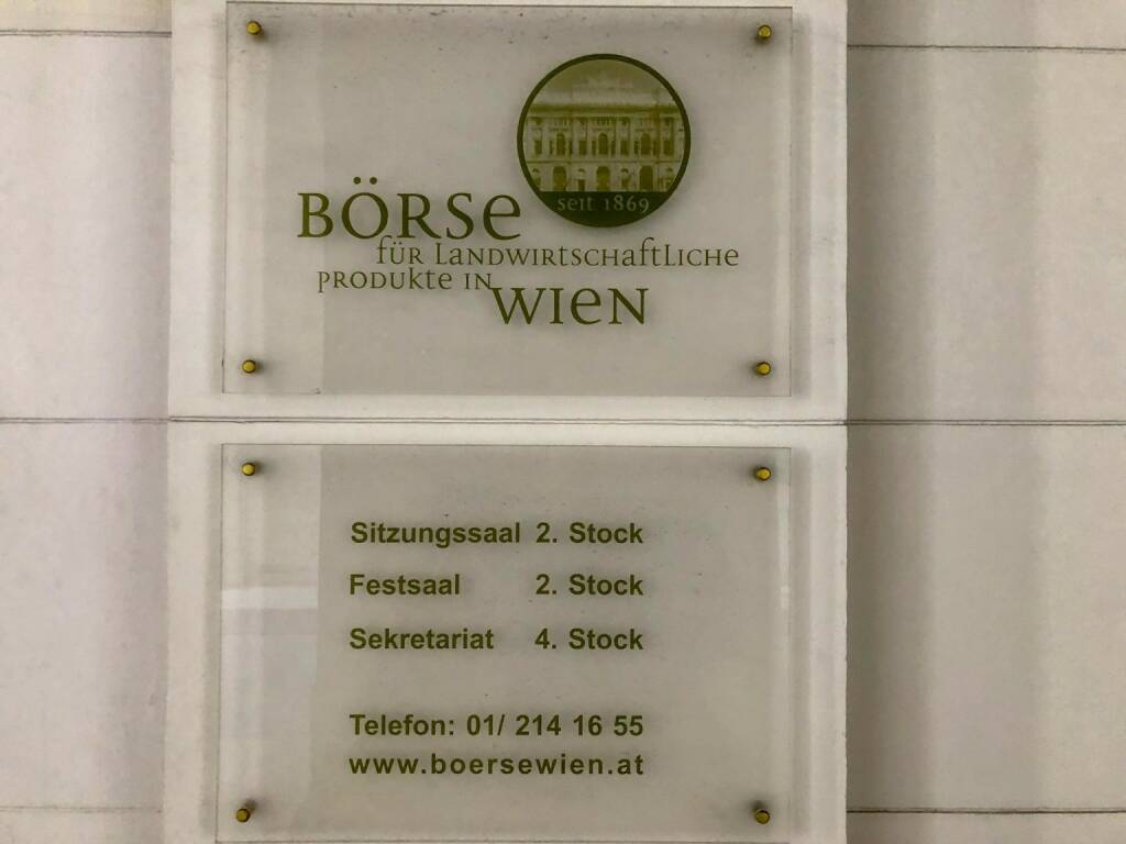 Börse für landwirtschaftliche Produkte in Wien - www.boersewien.at, © <a href=