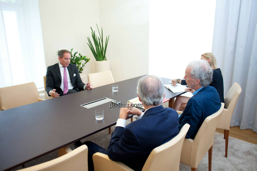 Robert Löw (LLB Österreich), Theresa Böhler (LLB Östereich), Christian Drastil (BSN), Manfred Waldenmair (be.public), © Michaela Mejta/photaq.com (18.07.2019) 