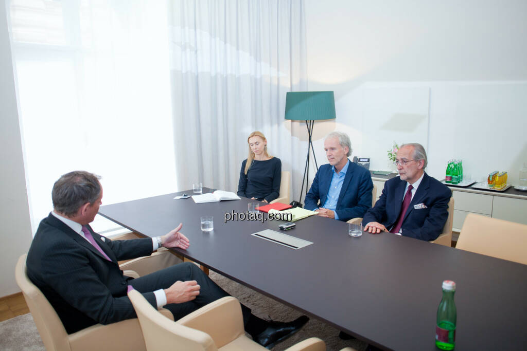 Robert Löw (LLB Österreich), Theresa Böhler (LLB Östereich), Christian Drastil (BSN), Manfred Waldenmair (be.public), © Michaela Mejta/photaq.com (18.07.2019) 