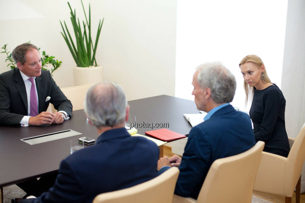 Robert Löw (LLB Österreich), Theresa Böhler (LLB Östereich), Christian Drastil (BSN), Manfred Waldenmair (be.public), © Michaela Mejta/photaq.com (18.07.2019) 