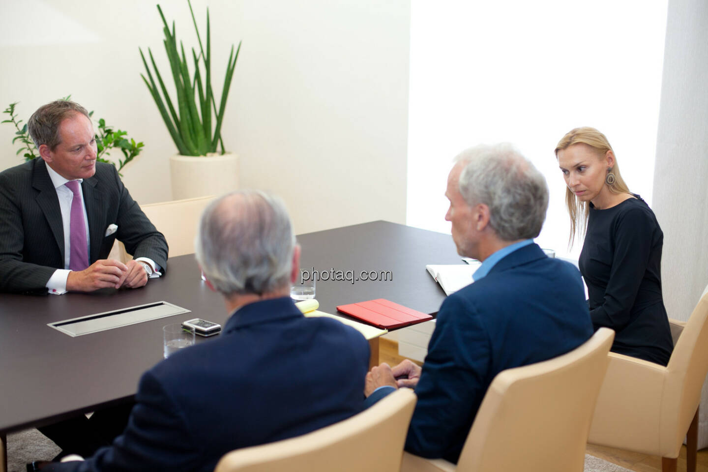 Robert Löw (LLB Österreich), Theresa Böhler (LLB Östereich), Christian Drastil (BSN), Manfred Waldenmair (be.public)