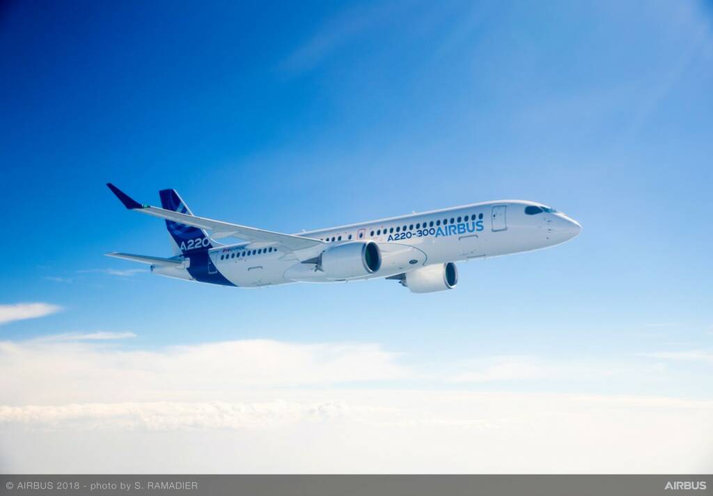 Als Technologiepartner von Bombardier wird FACC ab dem Jahr 2020 die Radoms auch für den Airbus A220 liefern. Fotorechte: © Airbus/S. Ramadier, © Aussendung (27.08.2019) 