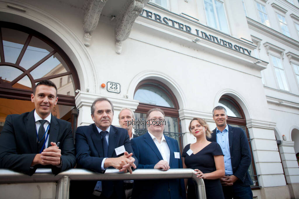 Nikos Antonakakis (Webster Vienna), Wolfgang Matejka (Matejka & Partner), Christian Drastil (BSN), Gregor Rosinger (Rosinger Group), Julia Özturk (NET New Energy) und Michael Eisler (startup300) (18.09.2019) 