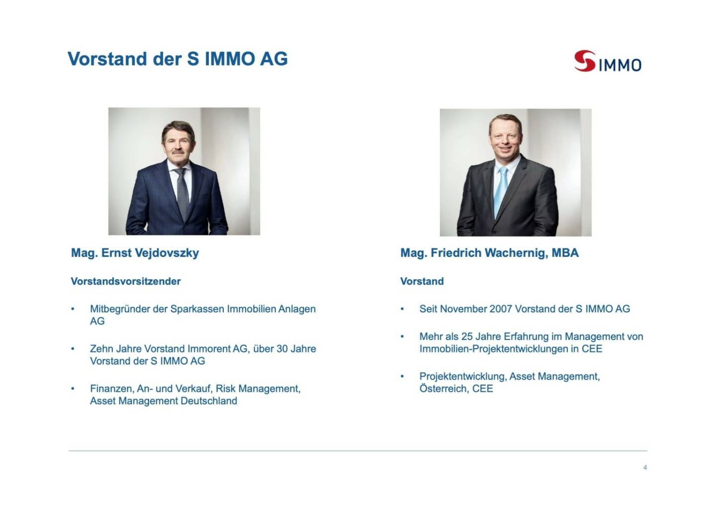 S Immo - Vorstand der S Immo AG