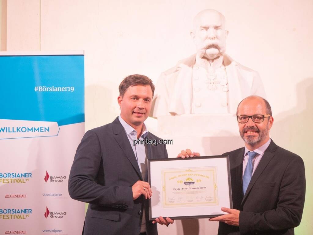 Johannes Gratzl (CFO Novomatic), Paul Severin (Erste Asset Management) (23.10.2019) 