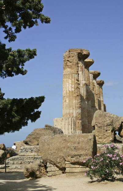 Straße der Tempel, Agrigent, Sizilien, Säulen, © Gabriele Hartweger (05.07.2013) 