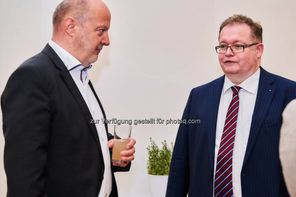 Industrielle im Talk, Andreas Welser (Welser Profile) und Gregor Rosinger (Rosinger Group) , © FotoLois.com / Alois Spandl (24.10.2019) 