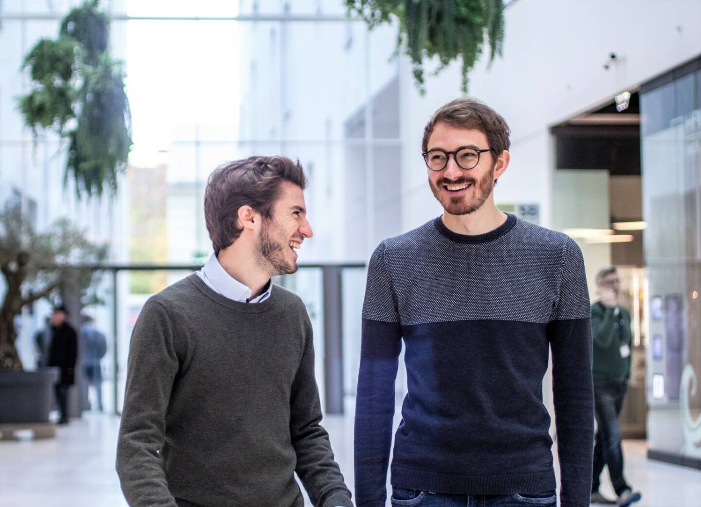 TeamEcho GmbH: Linzer HR-Tech-Startup TeamEcho erhält 500.000 Euro Forschungförderung derÖsterreichischen Forschungsförderungsgesellschaft (FFG).; v.l.n.r. David Schellander (Co-Founder TeamEcho), Markus Koblmüller (Co-Founder TeamEcho); Credit: TeamEcho
