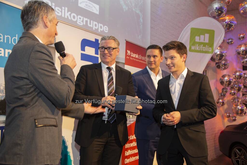 Peter Sempelmann (trend), Manfred Nosek (bankdirekt.at), Ralf Six (MD trend), Jakob Schober (Platz 2 #IC19), © (c) Juergen Hammerschmid (04.12.2019) 