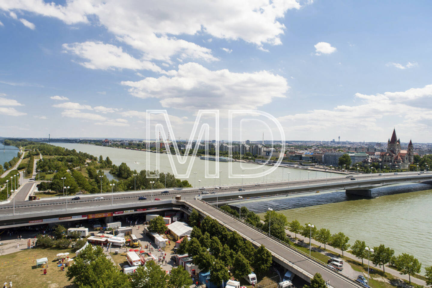 Brigittenauerbrücke von oben