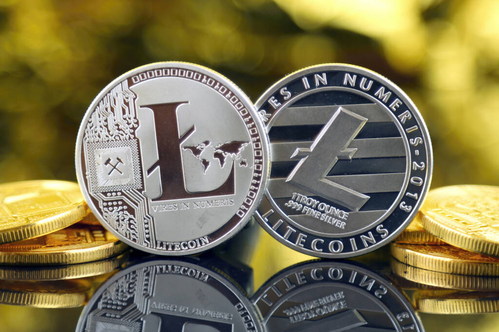 Litecoin, Kryptowährung, virtuelles Geld - https://de.depositphotos.com/166510852/stock-photo-physical-version-of-litecoin-new.html, © <a href=