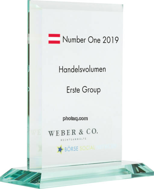 Number One Awards 2019 - Handelsvolumen Erste Group, © photaq (20.01.2020) 