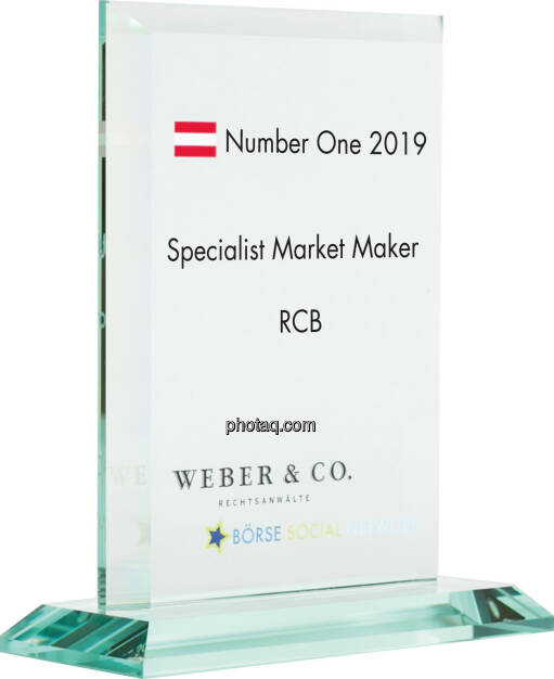 Number One Awards 2019 - Specialist Market Maker RCB, © photaq (20.01.2020) 