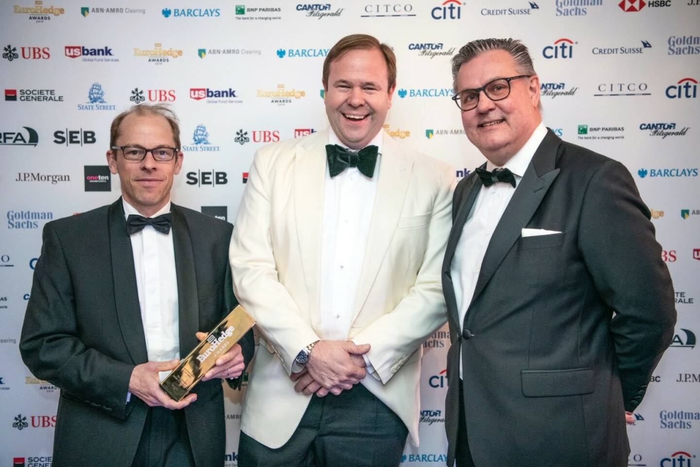 Der Petrus Advisers Special Situations Fund gewinnt den EuroHedge Award 2019; Till Hufnagel und Klaus Umek, Credit: Petrus Advisers