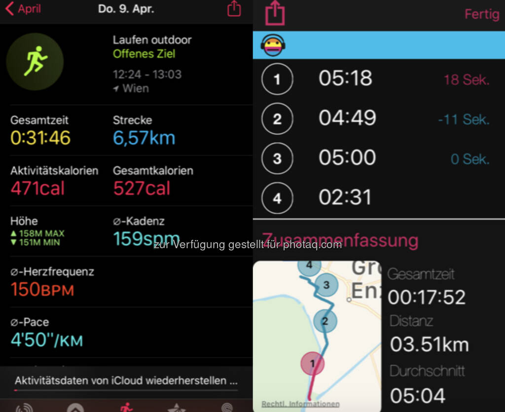 Erst Apple-Watch, dann Runplugged (09.04.2020) 