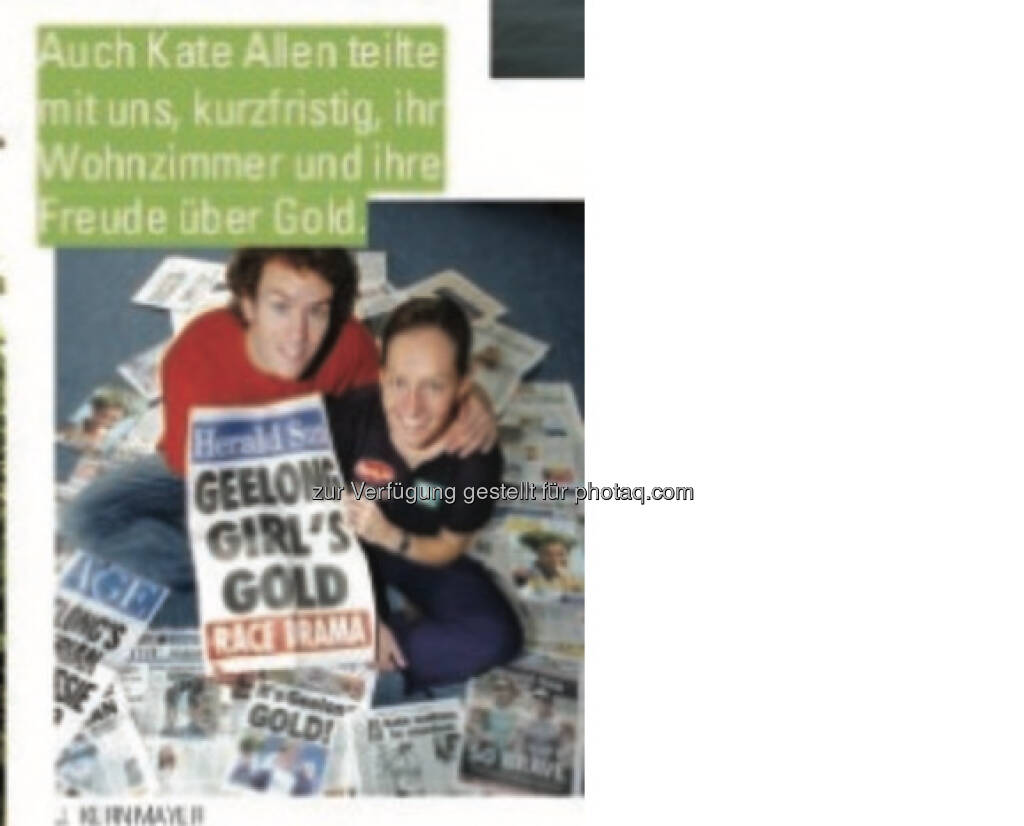 Kate Allen in der Sport Woche , mehr unter http://www.sportgeschichte.at (26.04.2020) 