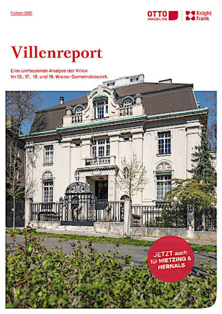 Wiener Villen bleiben attraktives Investment; Ein kräftiges Lebenszeichen hat auch im Vorjahr der Wiener Villenmarkt von sich gegeben, wenngleich das Rekordjahr 2018 nicht getoppt werden konnte: Insgesamt wechselten im Vorjahr 121 Villen den Eigentümer, der Umsatz lag bei 283 Millionen Euro. Es werden jedoch im Jahresverlauf 2020 noch einige Verbücherungen von Kaufverträgen erwartet, die 2019 unterschrieben wurden. Damit wird das Jahr 2019 sicher noch an Transaktionsvolumen zulegen, heißt es im neuen Villenreport von Otto Immobilien. Credit: Christian Steinbrenner (28.04.2020) 