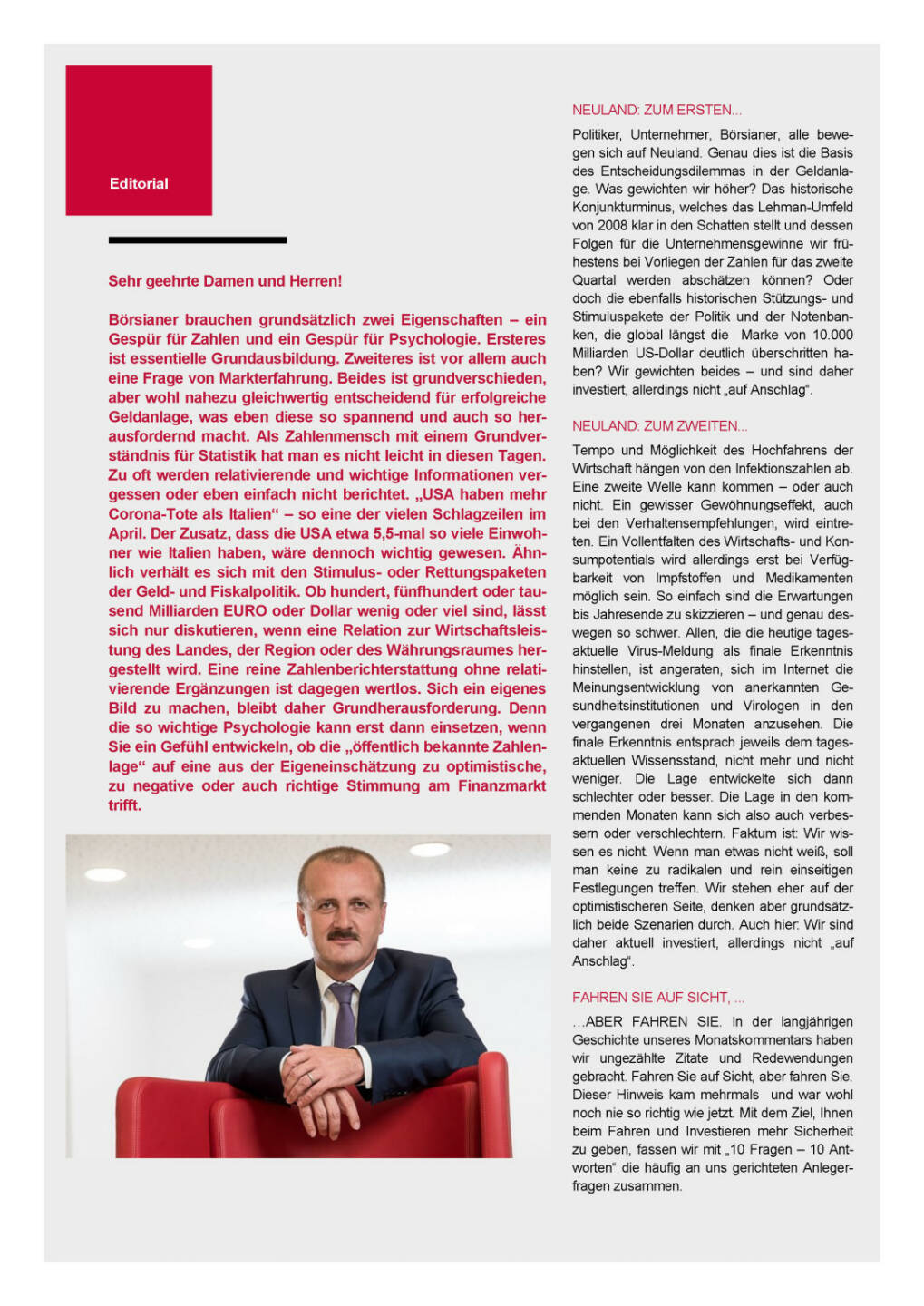 3 Banken-Generali Fonds Journal 05/2020 - Alois Wögerbauer